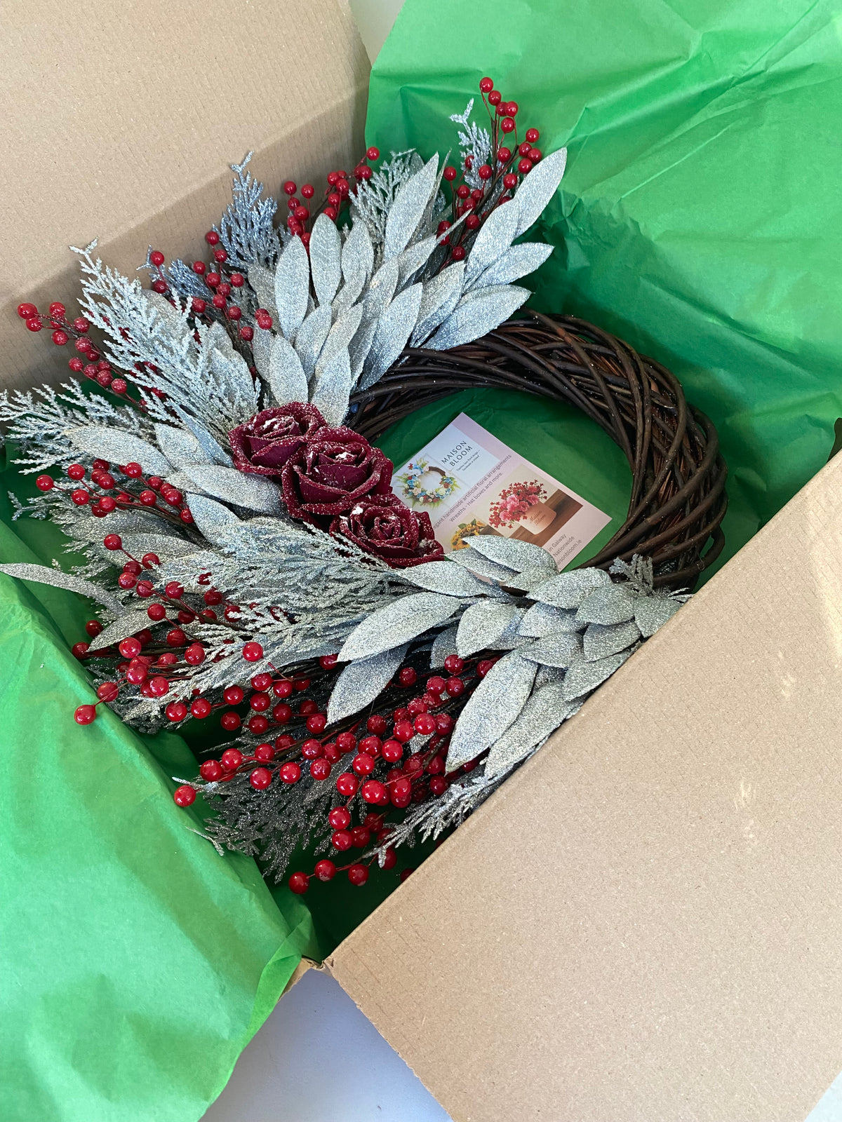 Frosted Willow Wreath ***PRE ORDER ONLY DELIVERY WEEK OF NOV 2nd ***
