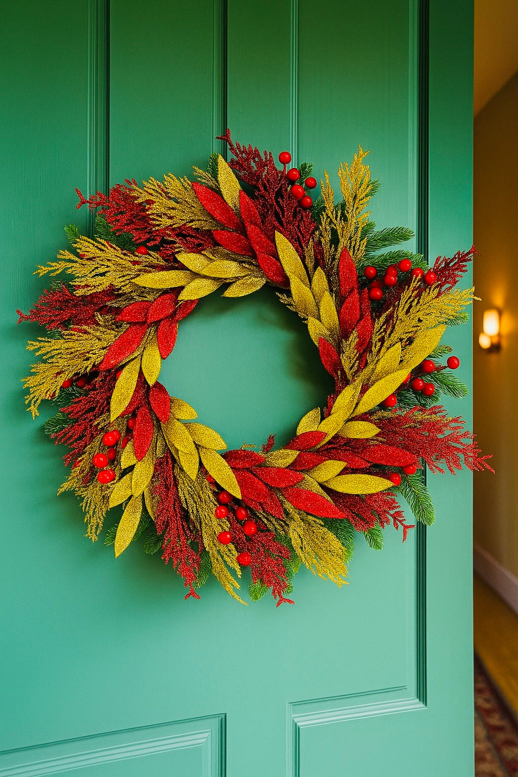 Gilded Berry Wreath *** THIS IS A PREORDER ITEM AND WILL BE DELIVERED WEEK OF THE 17TH NOV***