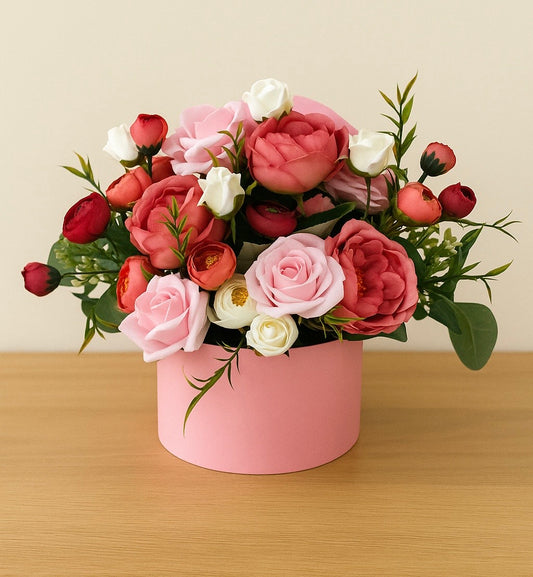 Rosine a Front Facing Hat Box Arrangement