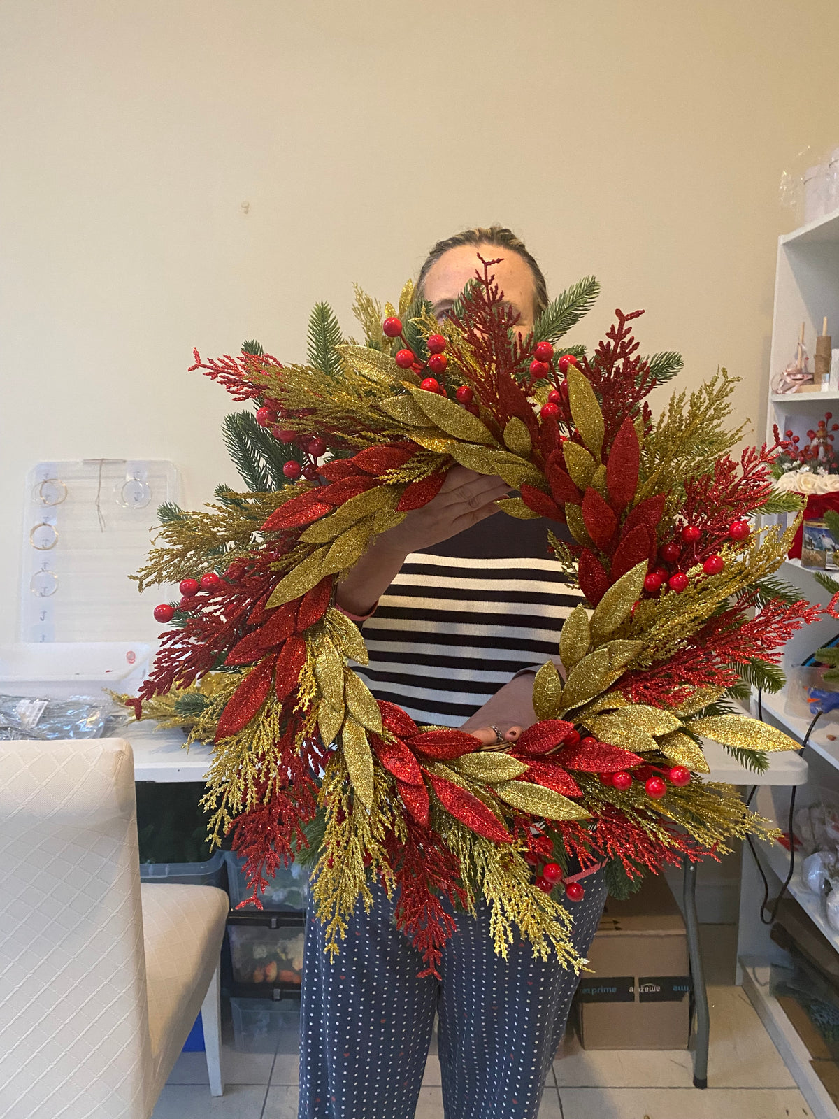 Gilded Berry Wreath *** THIS IS A PREORDER ITEM AND WILL BE DELIVERED WEEK OF NOV 2nd ***