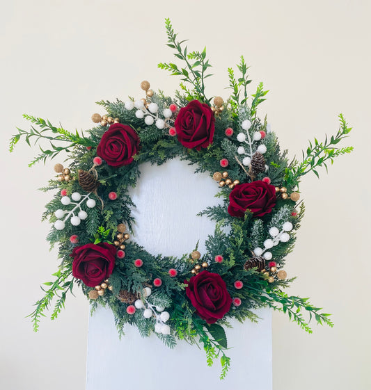 Winter Rose Wreath