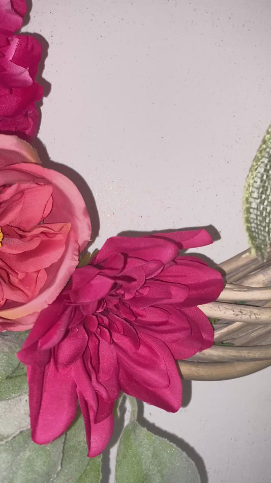Róisín — Peony & Rose Cascade Wreath
